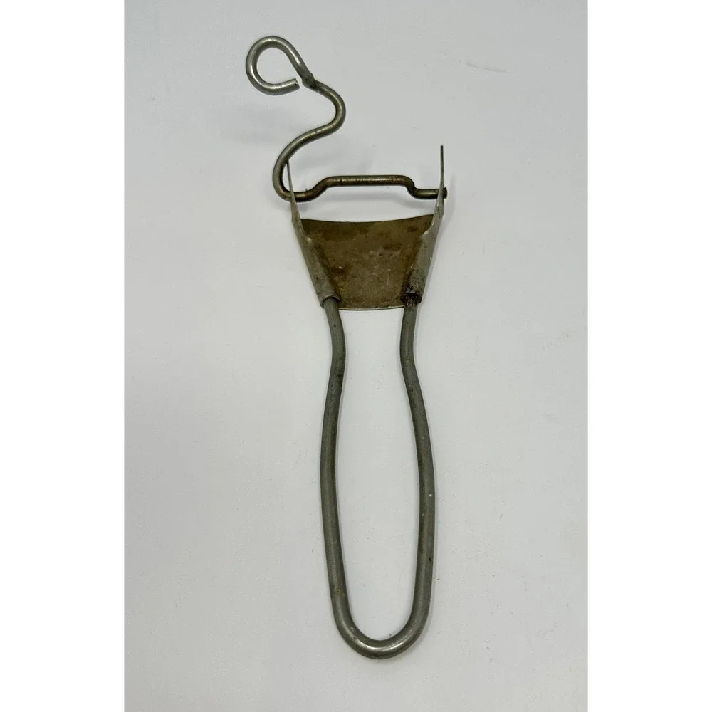 Vintage Pyrex Glass Pot Pan Gripper Handle Metal Flame Logo Replacement Tool